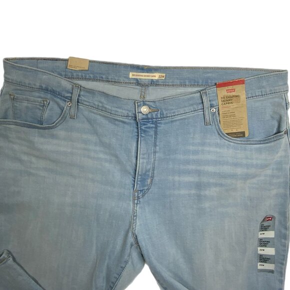 NWT Levi's 311 Shaping Skinny Mid Rise Capris Crop Stretch Light Wash Size 22 W - Picture 7 of 16